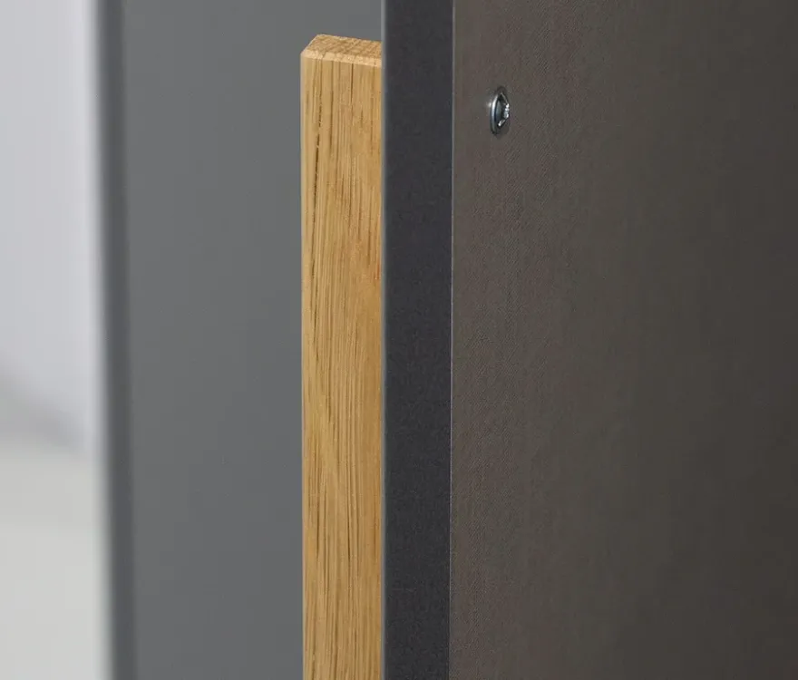 Rauch Drehtürenschrank »Shinjo«, 3-türig, 2 Schubladen, grau-metallic