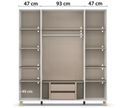 Rauch Drehtürenschrank »Shinjo«, 4-türig Premium-Ausstattung, graumetallic