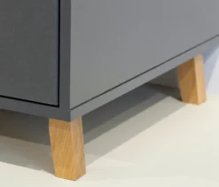 Rauch Drehtürenschrank »Shinjo«, 3-türig Premium-Ausstattung, graumetallic