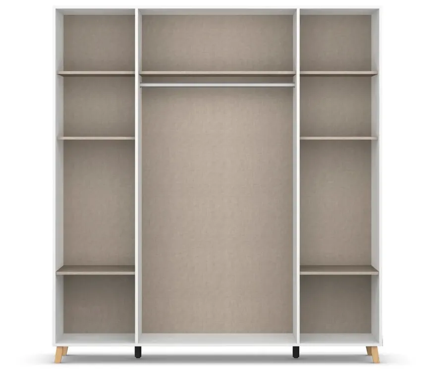 Rauch Drehtürenschrank »Shinjo«, 4-türig Basic-Ausstattung, weiß