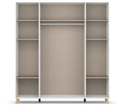Rauch Drehtürenschrank »Shinjo«, 4-türig Basic-Ausstattung, graumetallic