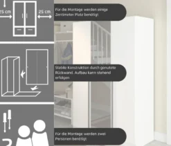 rauch Kleiderschrank »Alba« 2-türig, mit Spiegel, weiß
