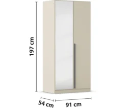 rauch Kleiderschrank »Alba«, 2-türig, mit Spiegel, champagner