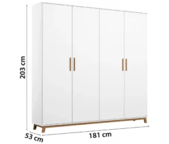 rauch Kleiderschrank »Carlsson« mit Drehtüren, 4-türig
