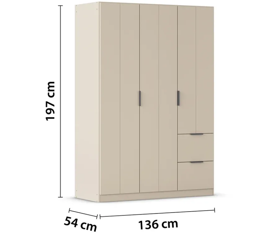 rauch Kleiderschrank »Ella«, 3-türig, champagner