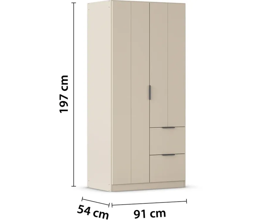 rauch Kleiderschrank »Ella«, 2-türig, champagner