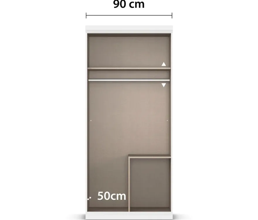 rauch Kleiderschrank »Ella«, 2-türig, champagner
