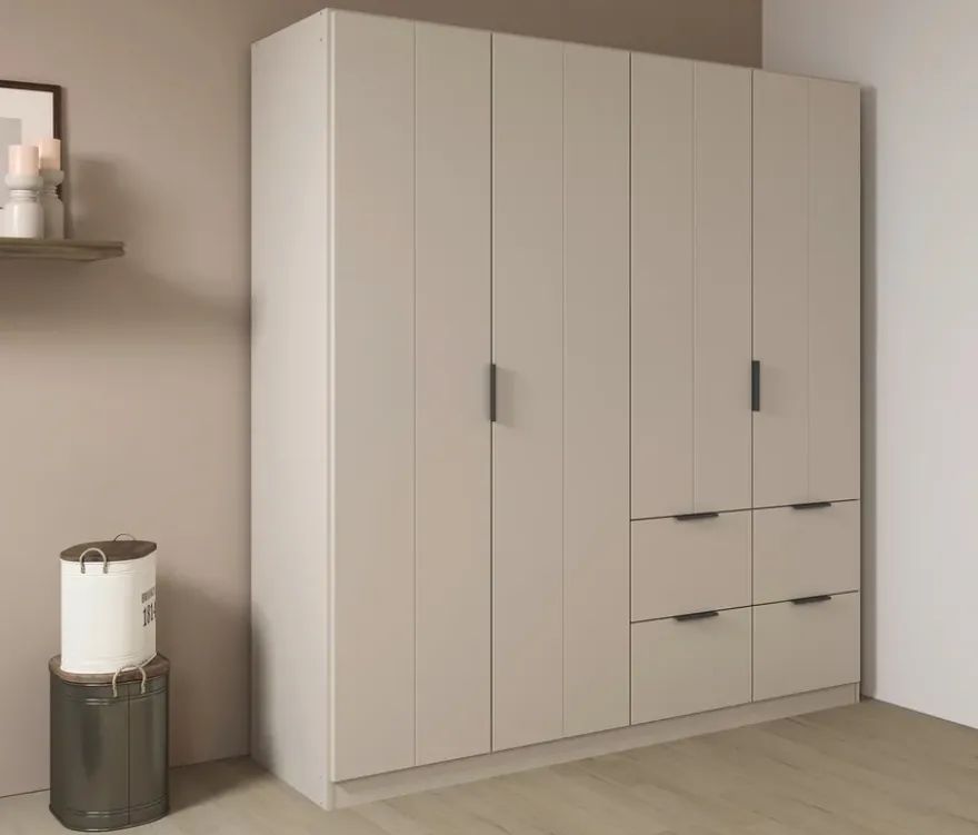 rauch Kleiderschrank »Ella«, 4-türig, champagner