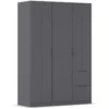 rauch Kleiderschrank »Ella«, 3-türig, grau metallic