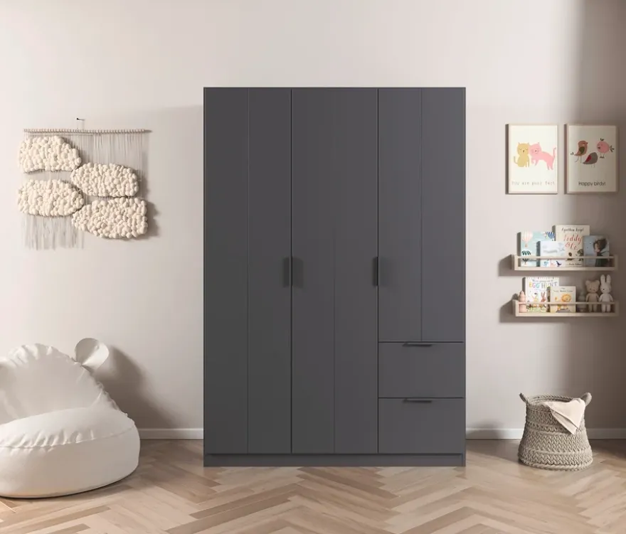 rauch Kleiderschrank »Ella«, 3-türig, grau metallic