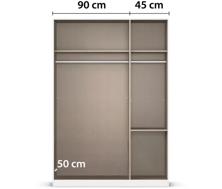 rauch Kleiderschrank »Ella«, 3-türig, grau metallic
