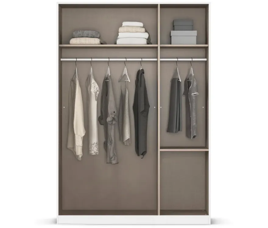 rauch Kleiderschrank »Ella«, 3-türig, grau metallic