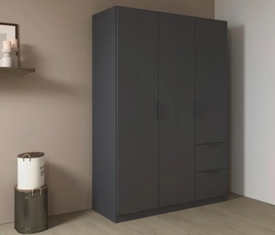rauch Kleiderschrank »Ella«, 3-türig, grau metallic