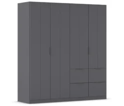 rauch Kleiderschrank »Ella«, 4-türig, grau metallic