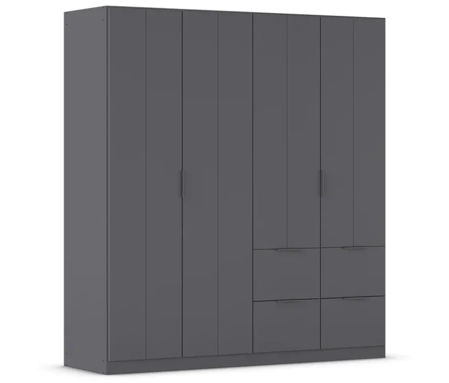 rauch Kleiderschrank »Ella«, 4-türig, grau metallic