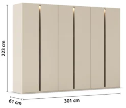 rauch Kleiderschrank »Luana«, 6-türig, mit Beleuchtung, Premium-Ausstattung