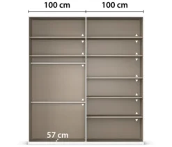 rauch Kleiderschrank »Luana«, 4-türig, mit Beleuchtung, Basic-Ausstattung