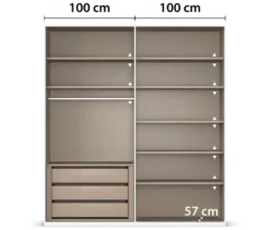 rauch Kleiderschrank »Luana«, 4-türig, mit Beleuchtung, Premium-Ausstattung