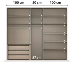 rauch Kleiderschrank »Luana«, 5-türig, mit Beleuchtung, Premium-Ausstattung