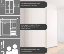 rauch Kleiderschrank »Mia«, 2-türig, Breite 226 cm, weiß