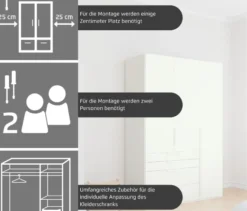 rauch Kleiderschrank »Purisma« mit umfangreicher Innenausstattung und Spiegel, 6-türig