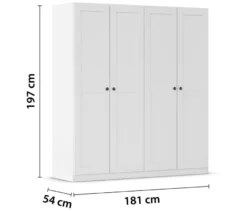 rauch Kleiderschrank »Savona«, 4-türig, Premium-Ausstattung