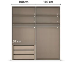 rauch Kleiderschrank »Scale«, 4-türig, Premium-Ausstattung, fango