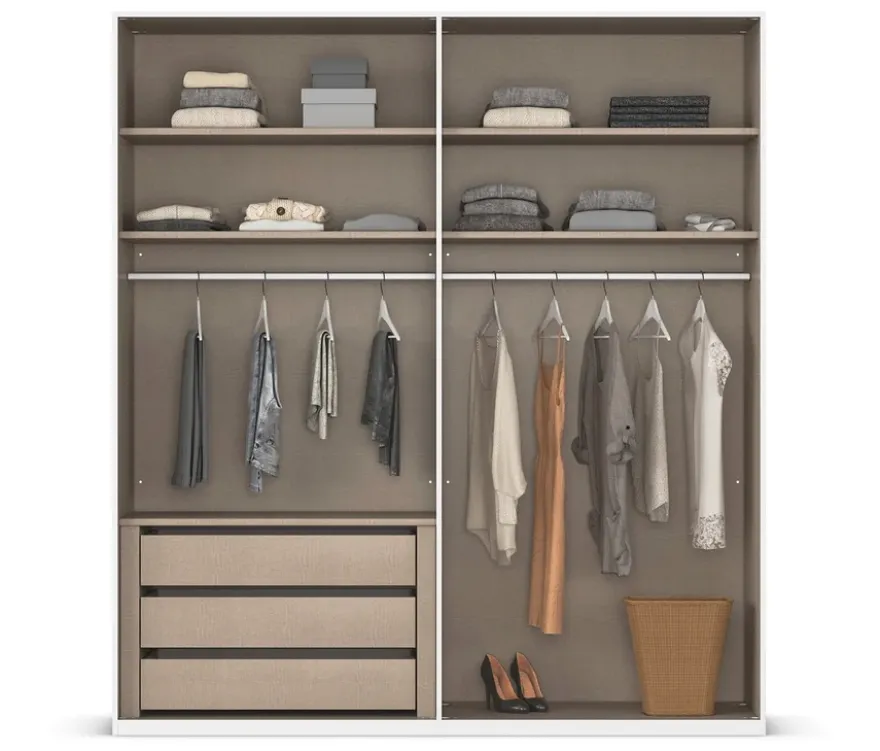 rauch Kleiderschrank »Scale«, 4-türig, Premium-Ausstattung, fango