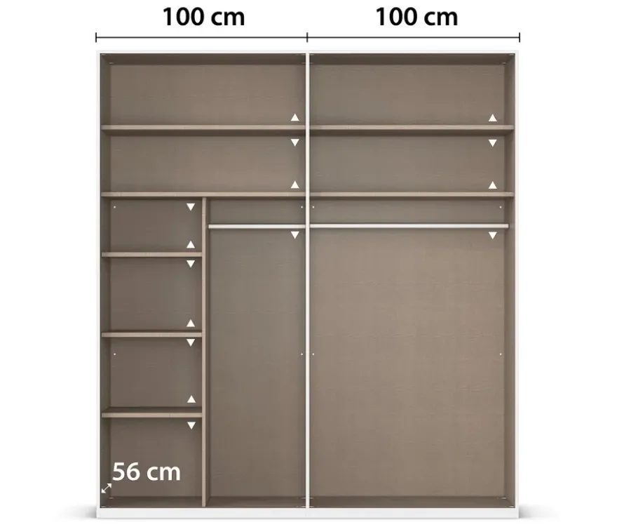 rauch Kleiderschrank »Scale«, 4-türig, Classic-Ausstattung, weiß
