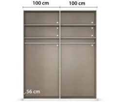rauch Kleiderschrank »Scale«, 4-türig, Basic-Ausstattung, beige-champagnerfarben