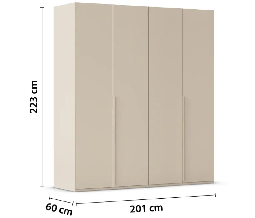 rauch Kleiderschrank »Scale«, 4-türig, Premium-Ausstattung, beige-champagnerfarben