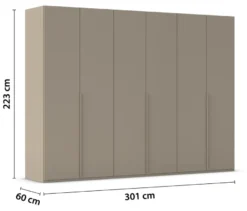 rauch Kleiderschrank »Scale«, 6-türig, Classic-Ausstattung, fango