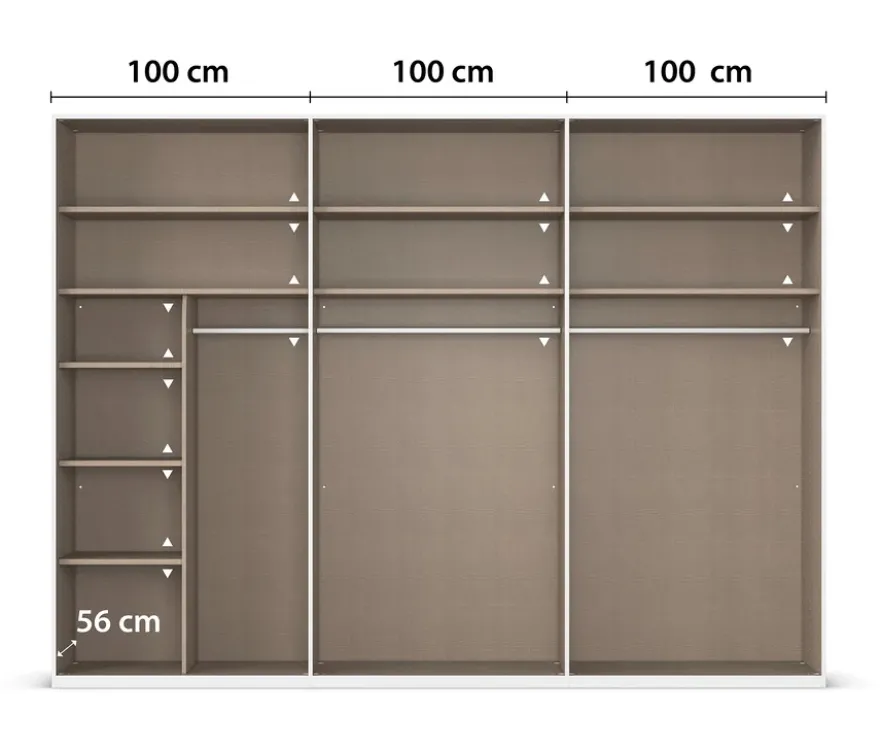 rauch Kleiderschrank »Scale«, 6-türig, Classic-Ausstattung, weiß