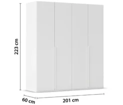 rauch Kleiderschrank »Scale«, 4-türig, Basic-Ausstattung, weiß