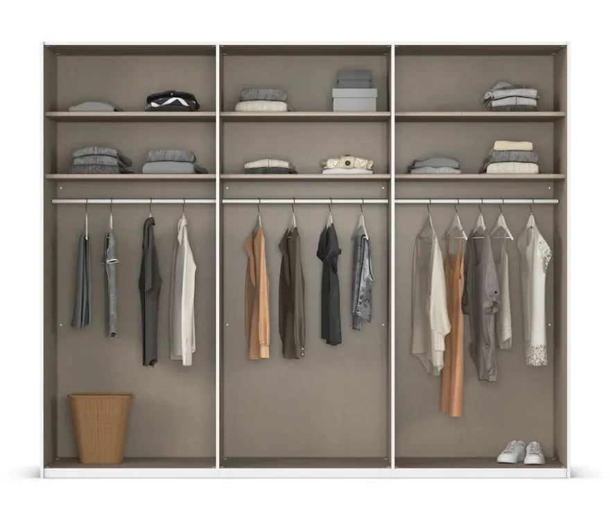 rauch Kleiderschrank »Scale«, 6-türig, Basic-Ausstattung, beige-champagnerfarben