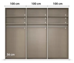 rauch Kleiderschrank »Scale«, 6-türig, Basic-Ausstattung, beige-champagnerfarben