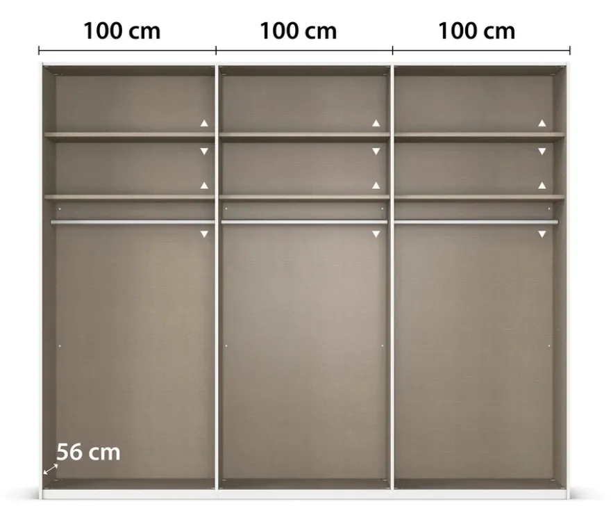 rauch Kleiderschrank »Scale«, 6-türig, Basic-Ausstattung, beige-champagnerfarben