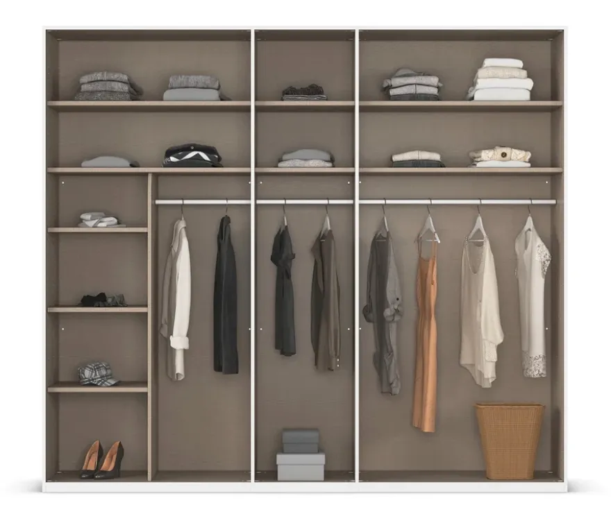 rauch Kleiderschrank »Scale«, 5-türig, Classic-Ausstattung, beige-champagnerfarben