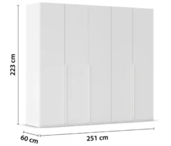 rauch Kleiderschrank »Scale«, 5-türig, Classic-Ausstattung, weiß