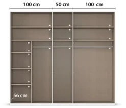 rauch Kleiderschrank »Scale«, 5-türig, Classic-Ausstattung, weiß