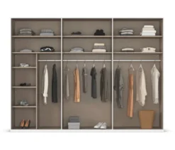 rauch Kleiderschrank »Scale«, 6-türig, Classic-Ausstattung, beige-champagnerfarben
