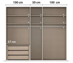 rauch Kleiderschrank »Scale«, 5-türig, Premium-Ausstattung, fango