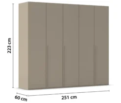 rauch Kleiderschrank »Scale«, 5-türig, Premium-Ausstattung, fango