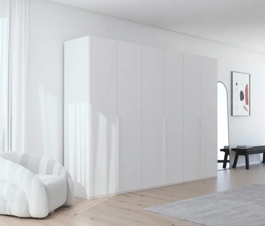 rauch Kleiderschrank »Scale«, 6-türig, Premium-Ausstattung, weiß