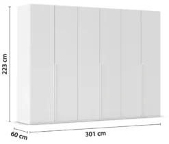 rauch Kleiderschrank »Scale«, 6-türig, Premium-Ausstattung, weiß