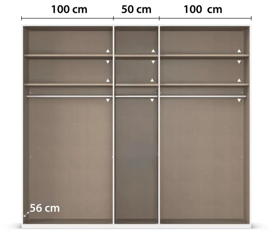 rauch Kleiderschrank »Scale«, 5-türig, Basic-Ausstattung, beige-champagnerfarben