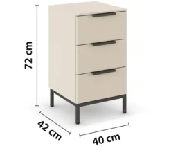 rauch Kommode »Flipp« mit Fußgestell, 5 Schubladen, 40 cm, beige-champagnerfarben