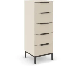 rauch Kommode »Flipp« mit Fußgestell, 5 Schubladen, 40 cm, beige-champagnerfarben