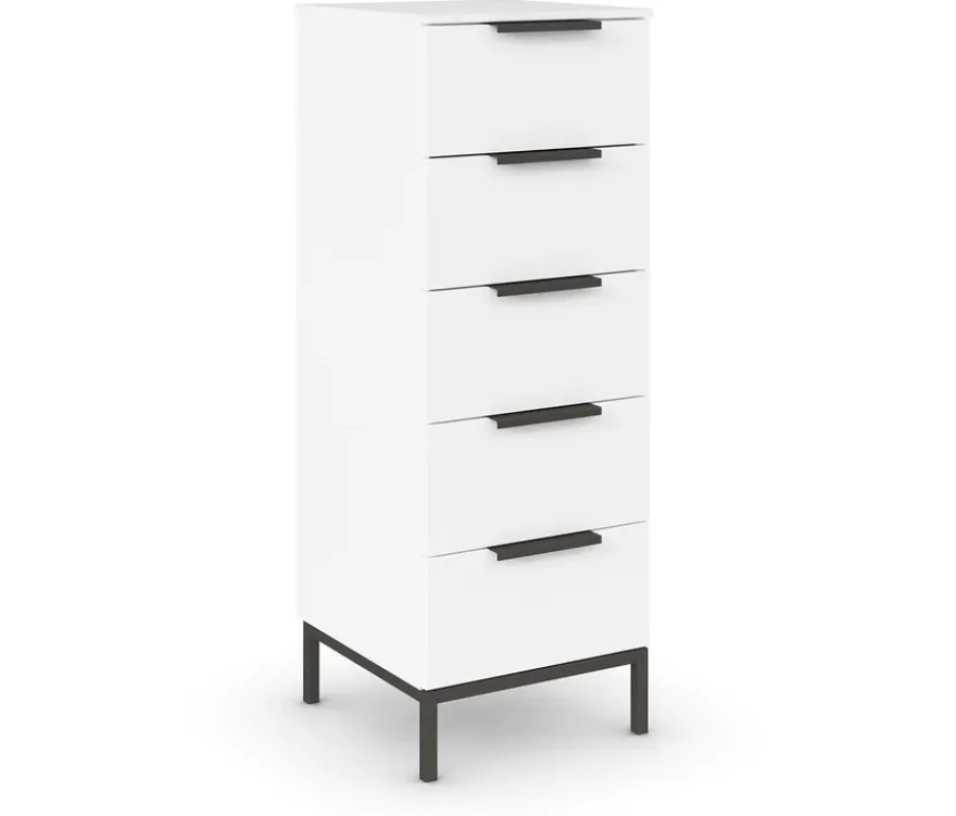 rauch Kommode »Flipp« mit Fußgestell, 5 Schubladen, 40 cm, weiß