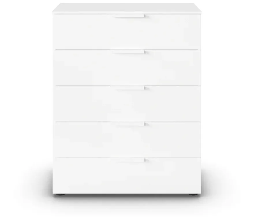 rauch Kommode »Flipp«, 5 Schubladen mit Soft-Close, weiß